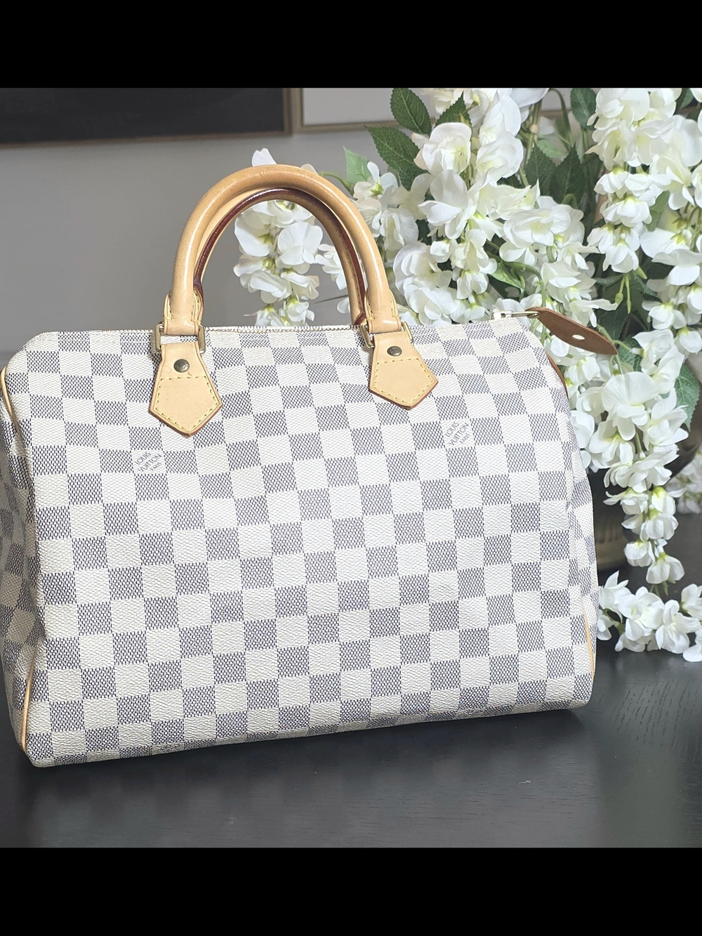 Louis Vuitton Speedy 30 Handbag Damier Azur